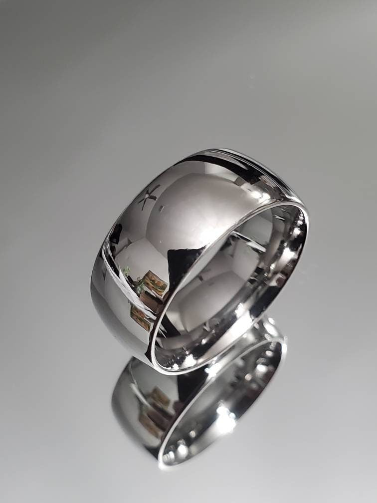 Men's Ring 316L Stainless Steel Band 10mm Wedding Band