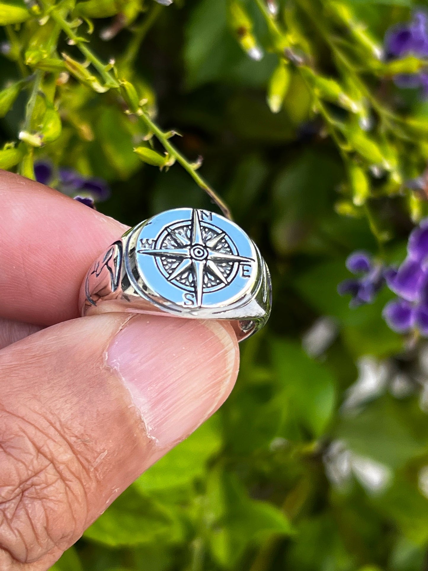 Masculine Compass Men's Ring