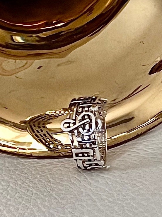 Music Note Ring Sterling Silver Ring