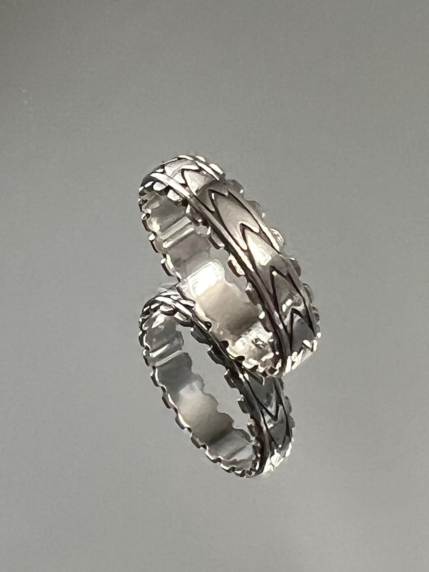 The Arrowhead Simple Men's Ring, Double Crown Heartrd Sterling Silver Men's Ring, Gift for him, Engagement Band for Men, Unisex, Wedding