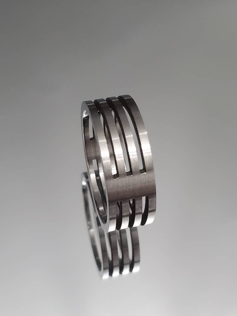 3 Stripes Band 316L Stainless Steel
