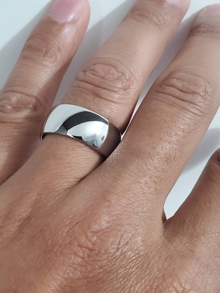 Men's Ring 316L Stainless Steel Band 10mm Wedding Band