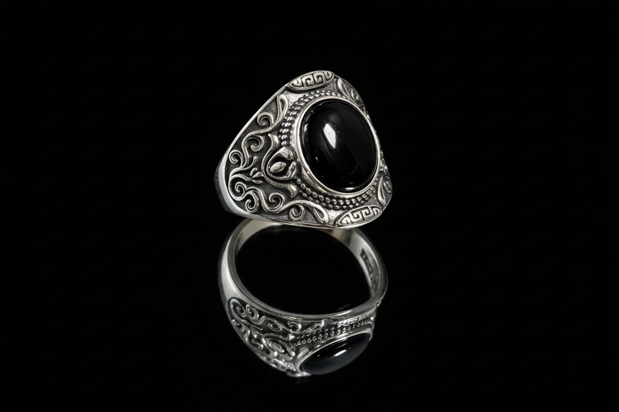 Bohemian Classic Men's Onyx Signet Ring
