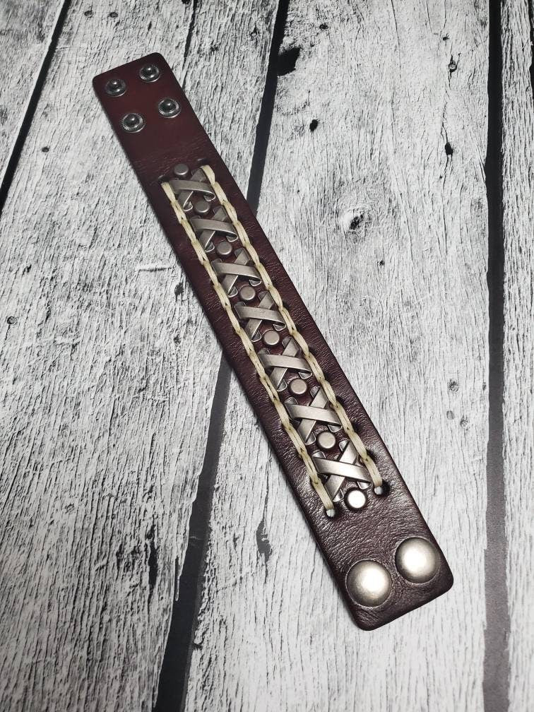 Handmade Brown Leather Bracelet