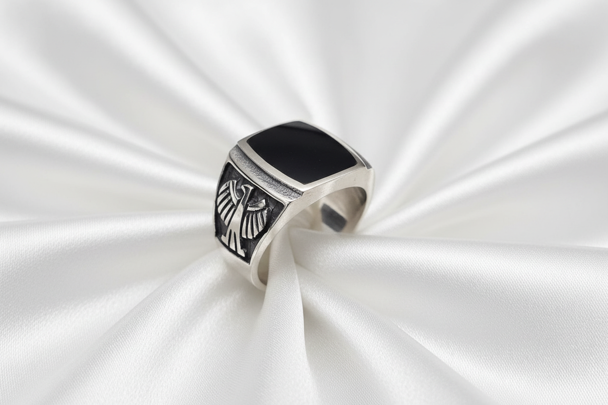 Onyx Kingsman Eagle Ring