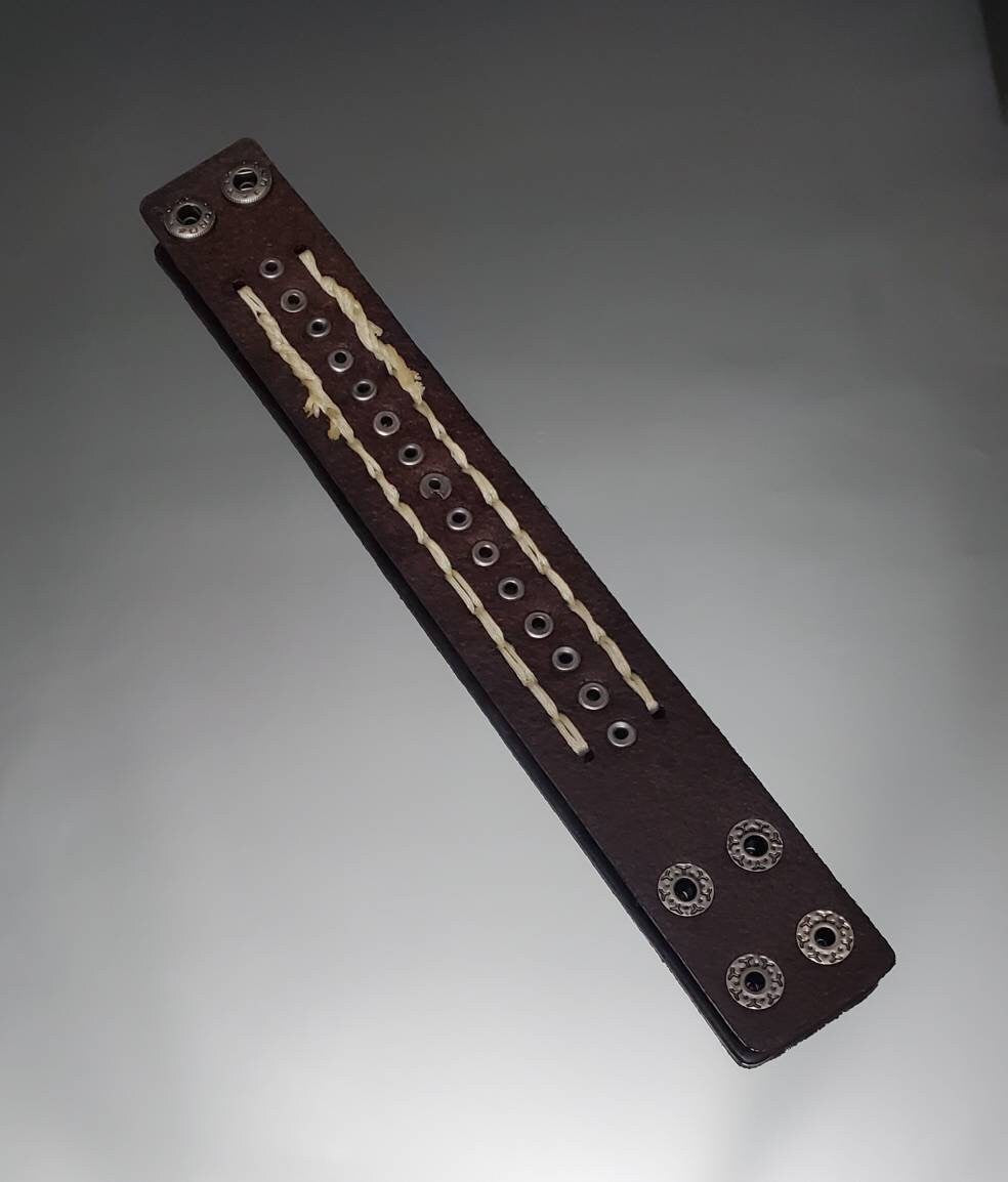 Handmade Brown Leather Bracelet