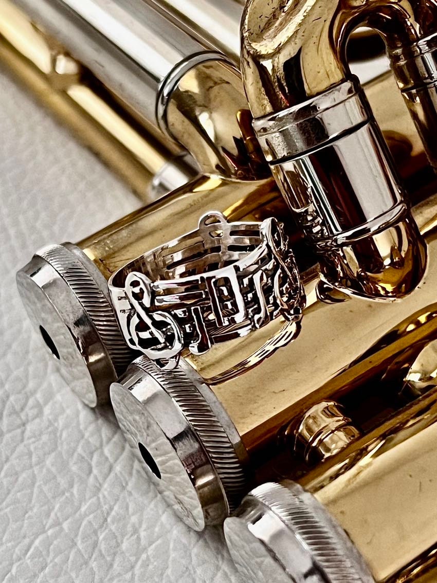 Music Note Ring Sterling Silver Ring