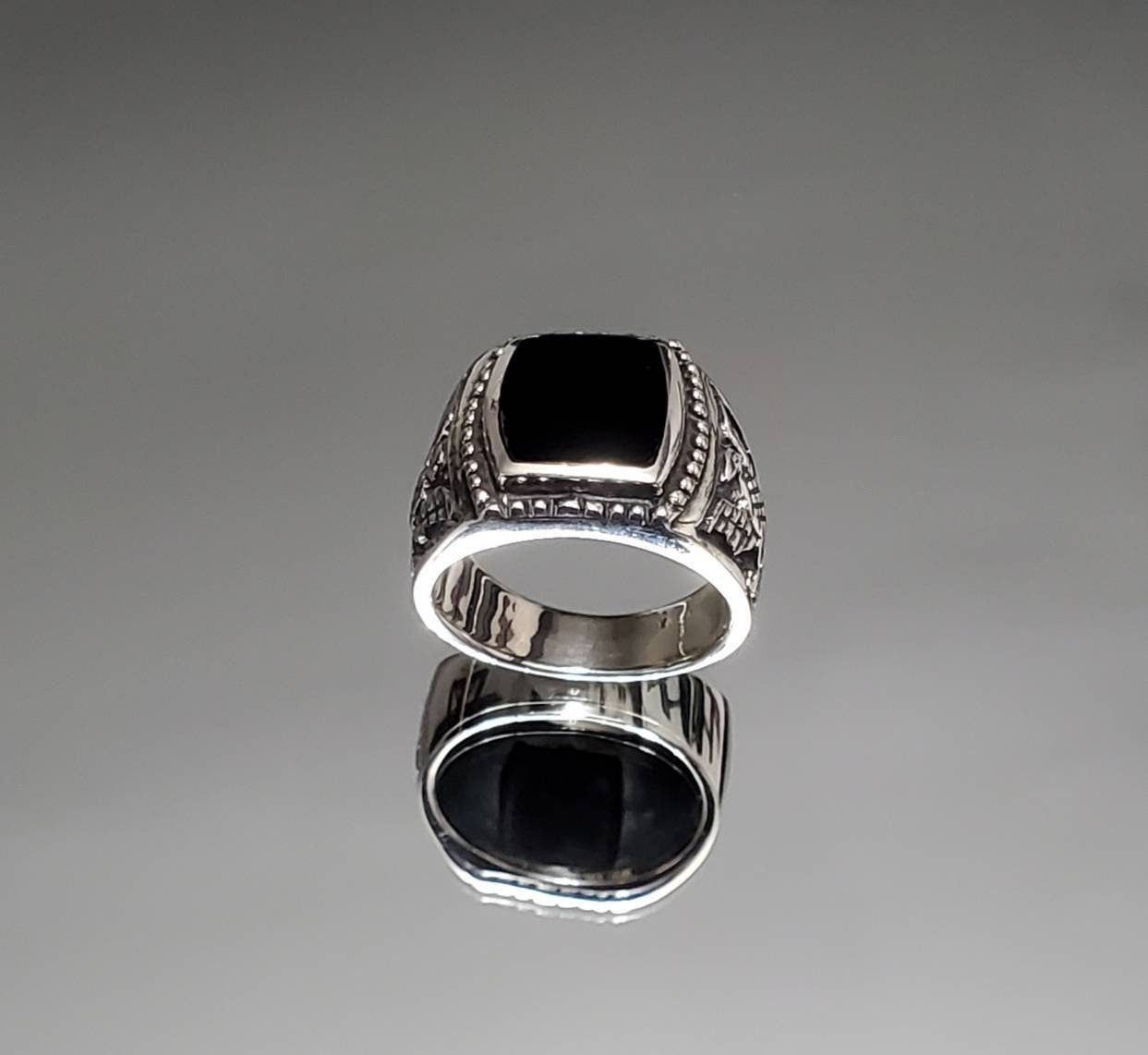 Kingsman Onyx Eagle Ring