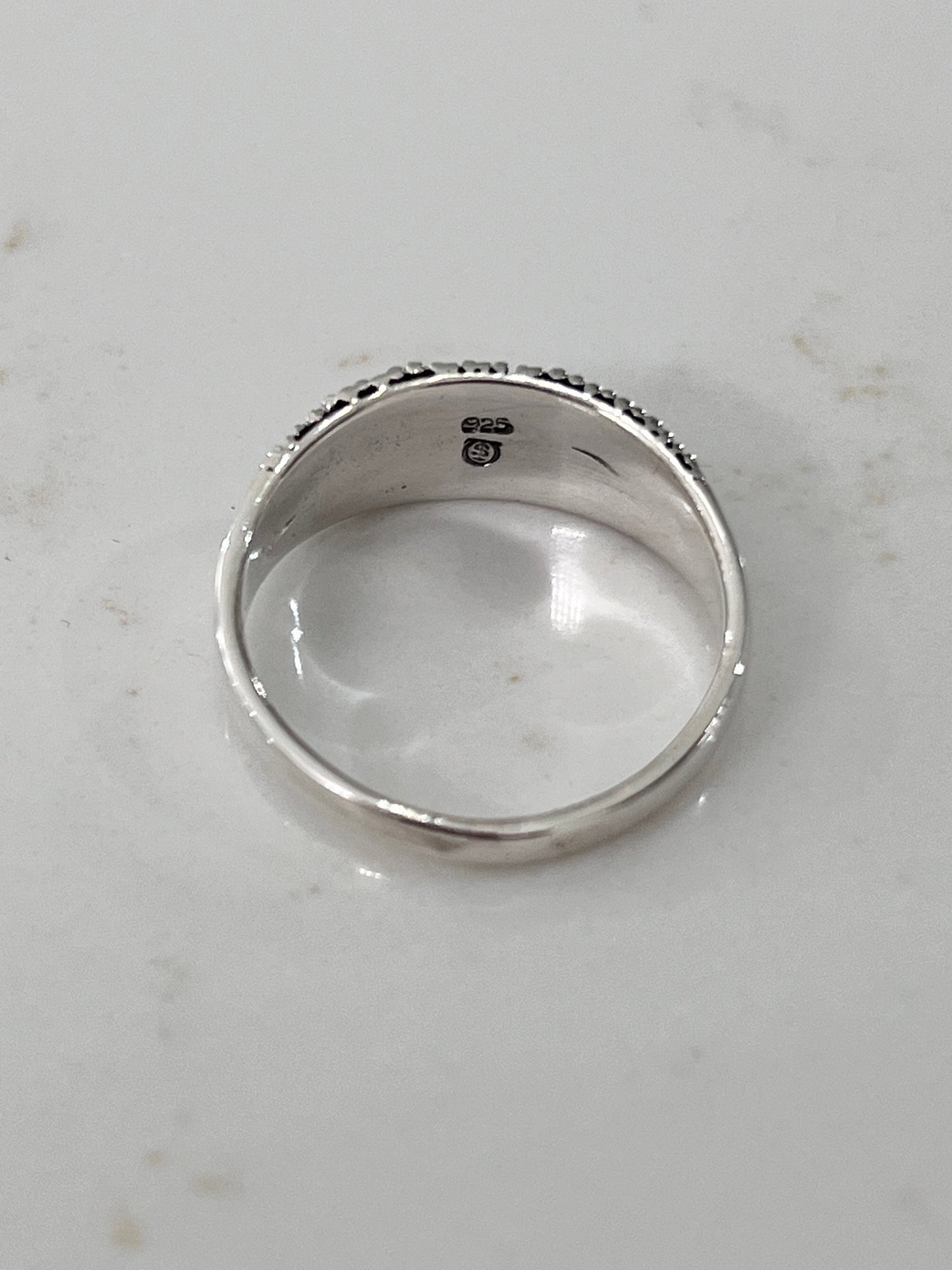 Men's Bali Ring, Sterling Silver, 925, Men's Ring, 7.5mm Wedding Band, Gift For Him/Her/Them