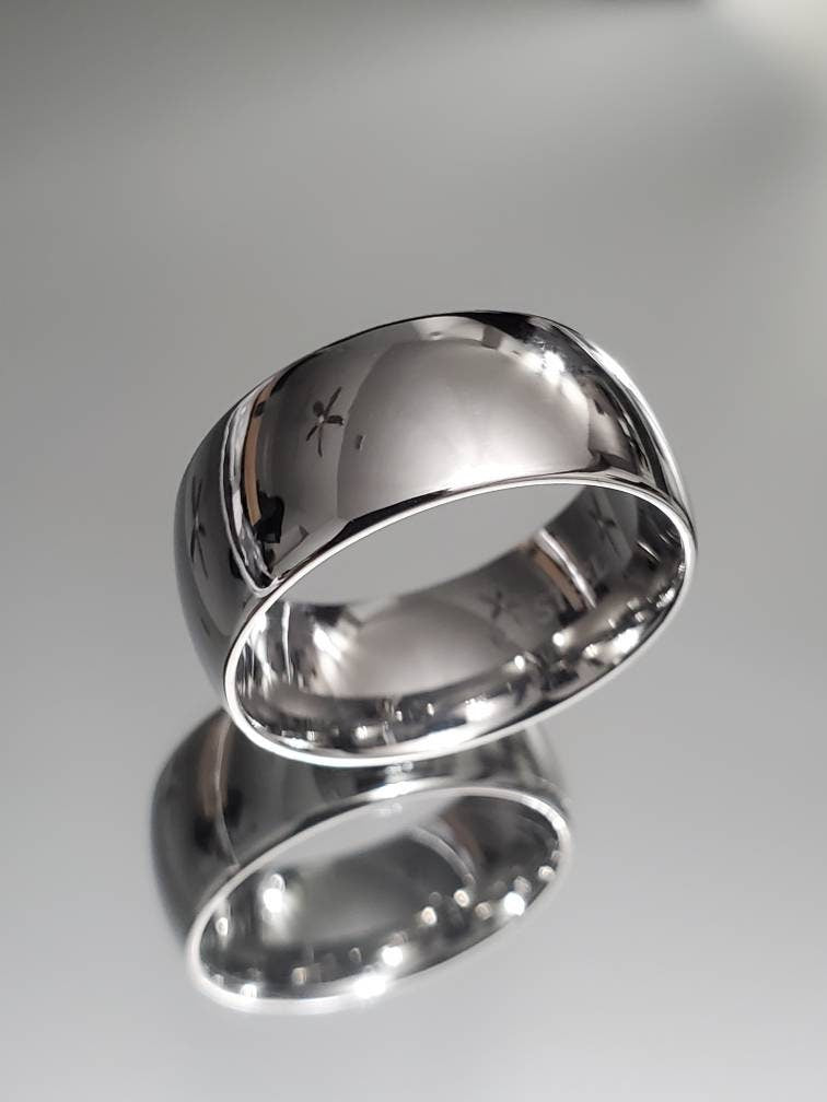 Men's Ring 316L Stainless Steel Band 10mm Wedding Band
