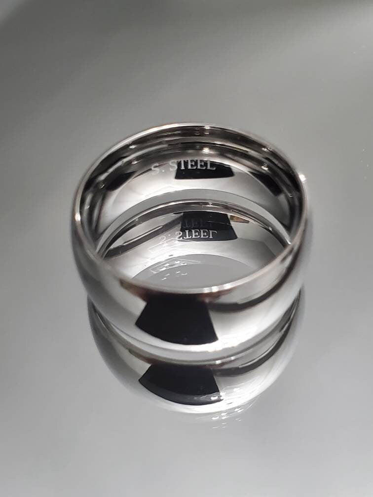 Men's Ring 316L Stainless Steel Band 10mm Wedding Band
