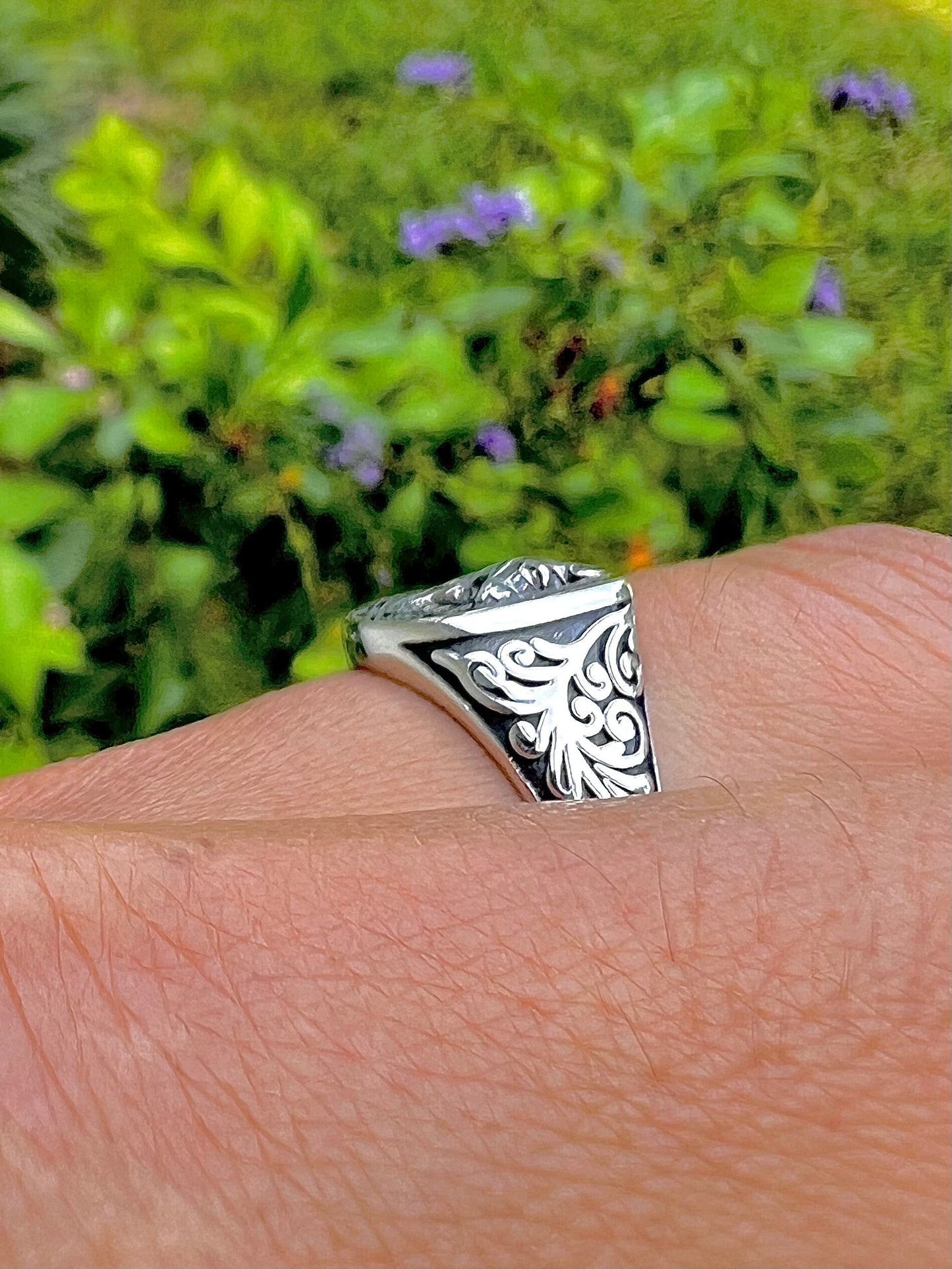 Horse Shoe Ring Men's Sterling Silver Ring