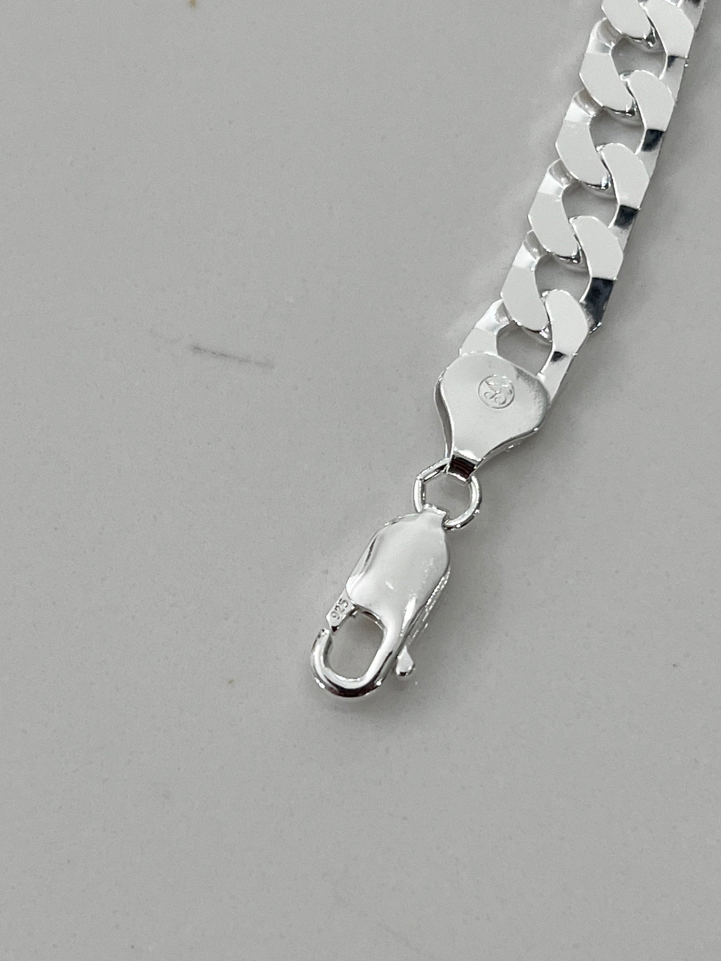 Women's/Men's Square Link Bracelet, Chic and Trendy Bracelet, Never Tarnish, Sterling Silver, Unisex, Jewelry