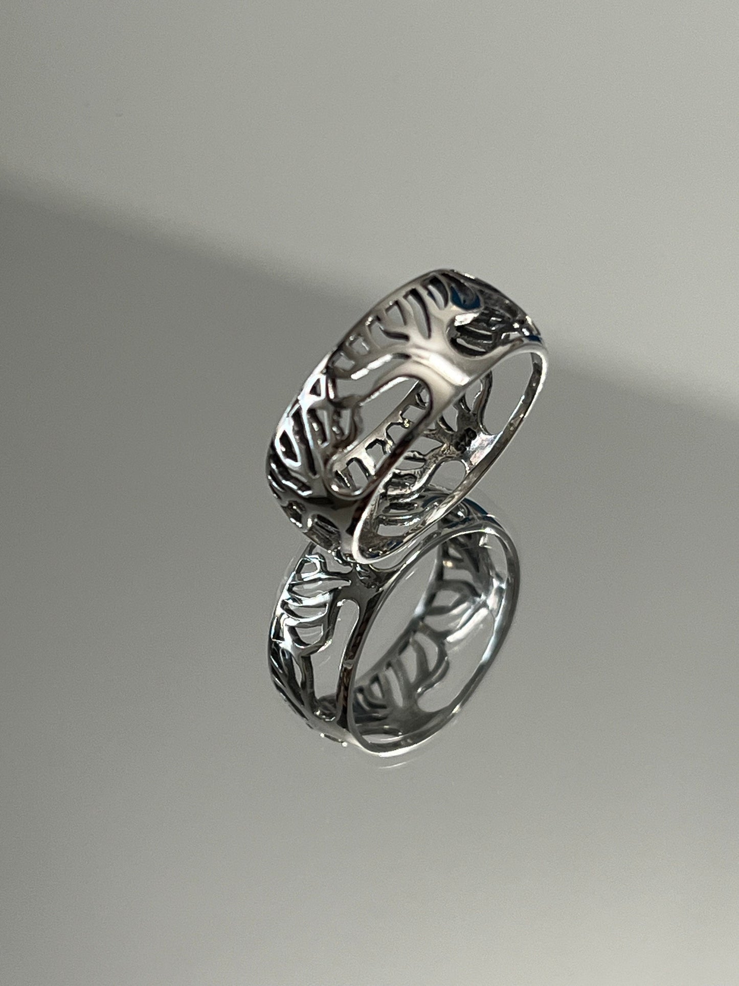 Sterling Silver Tree of Life Men's Ring, 11mm Wedding Band, Engagement, trendy