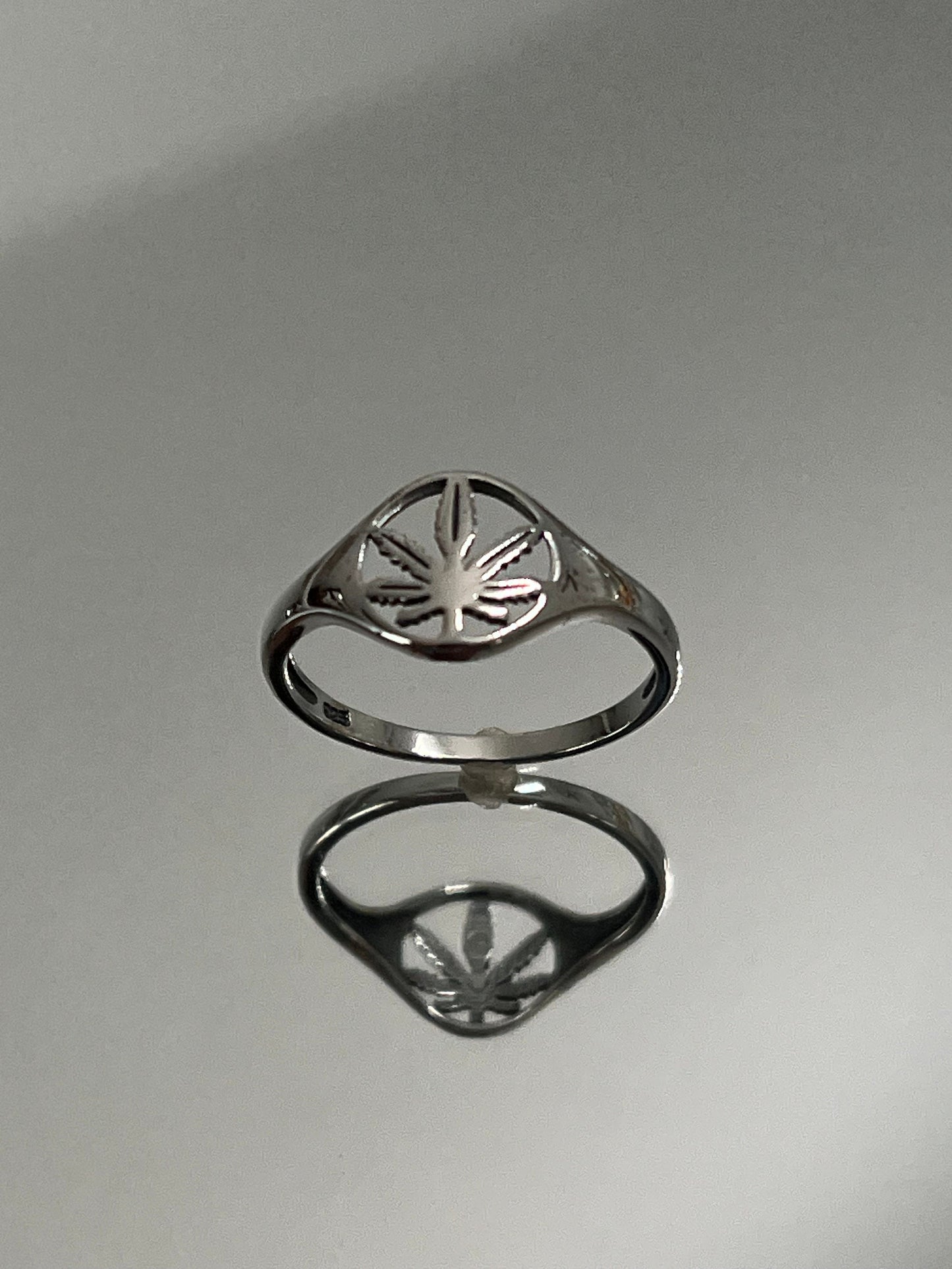 Marijuana Ring Sterling Silver Men & Women's Ring