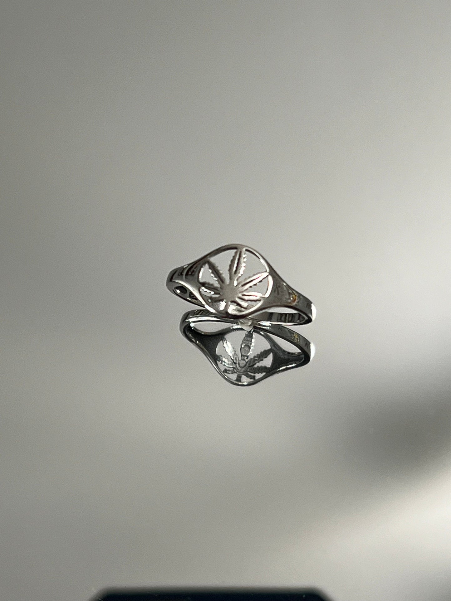 Marijuana Ring Sterling Silver Men & Women's Ring