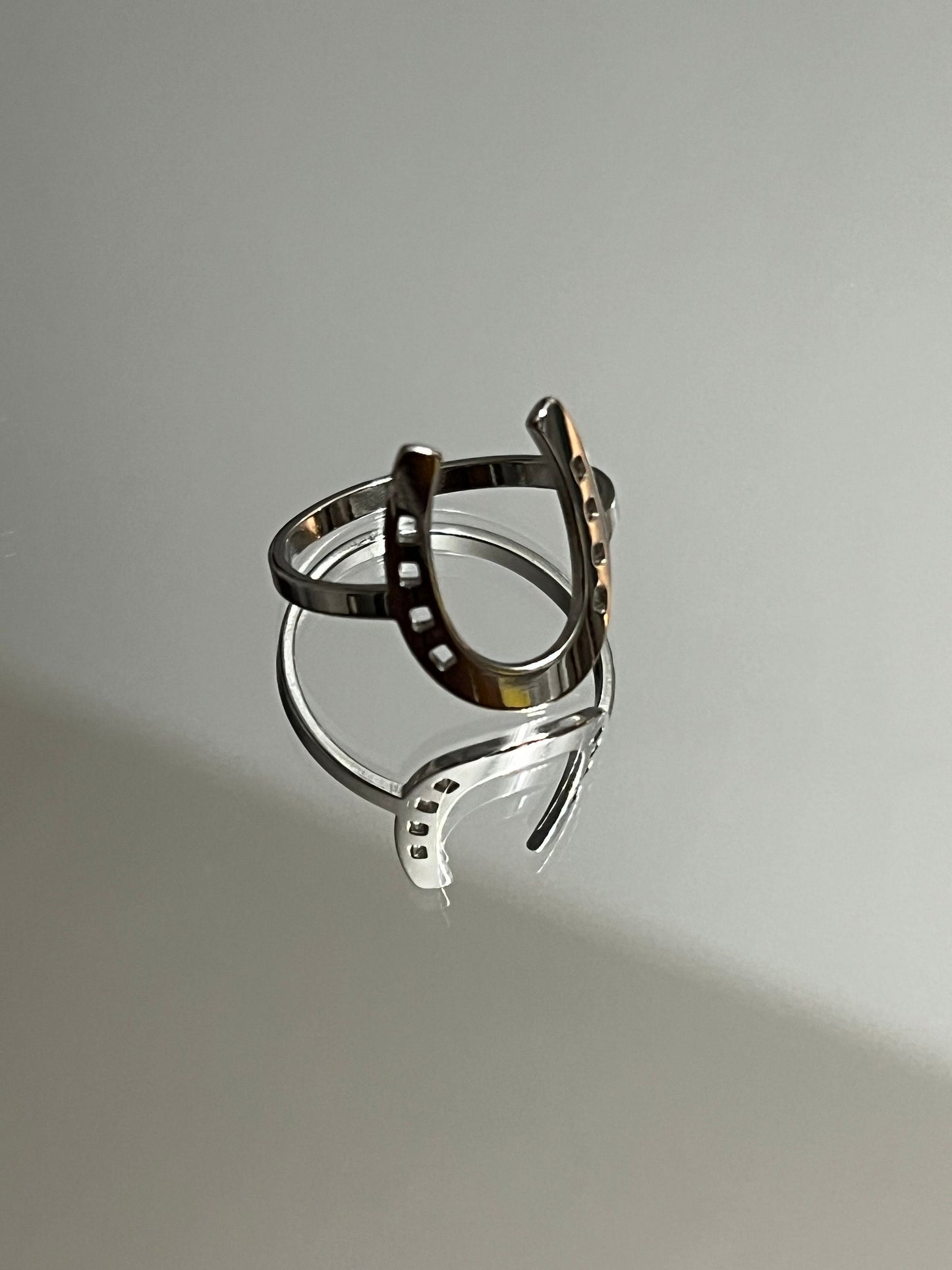 Horse Shoe Ring Men's Stainless Steel