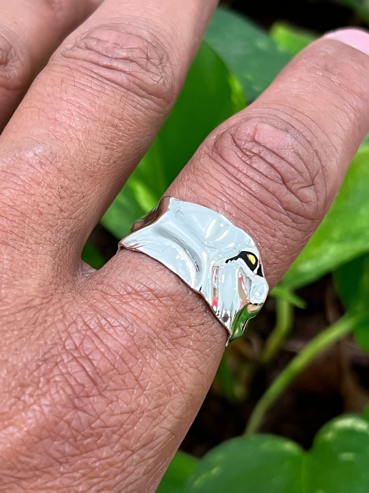 The Foil Band, Men's Ring, Sterling Silver Men's Ring, Gift for him, Engagement Band for Men, Unisex, Wedding 12.5mm