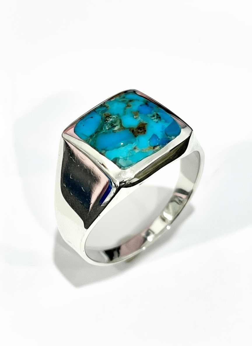 Formal Turquoise Men's Ring