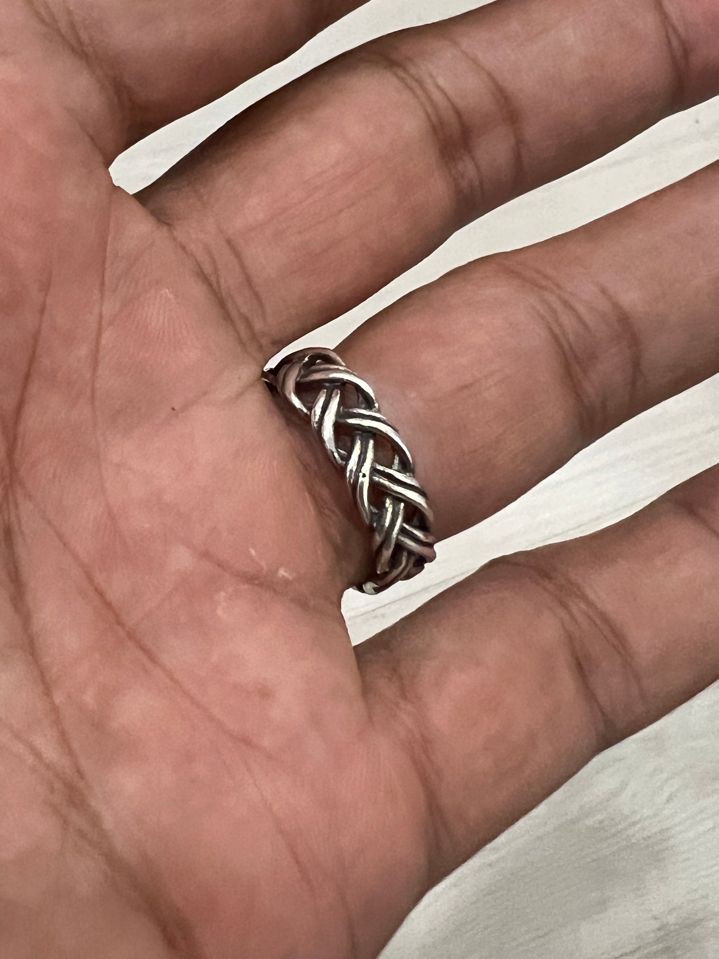 Braided 6mm Woven Unisex Wedding Ring or Daily Wear Band