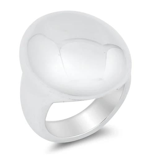 Large Bold Sterling Silver Dome Ring Chunky Electroform Dome Ring