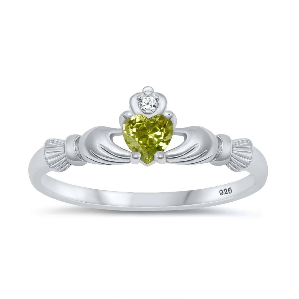 Claddagh Peridot Ring