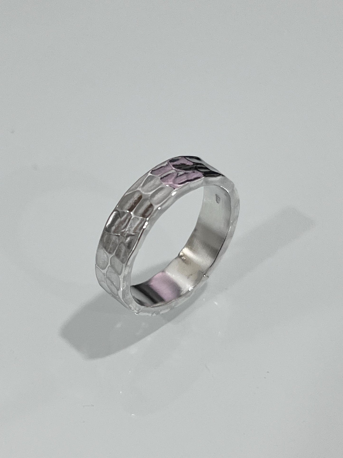 Hammer Band Sterling Silver Men's Ring