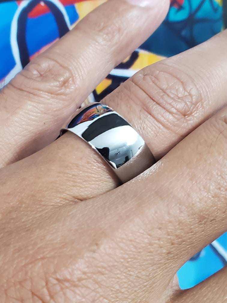 Men's Ring 316L Stainless Steel Band 10mm Wedding Band