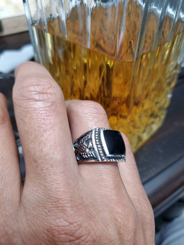 Kingsman Onyx Eagle Ring