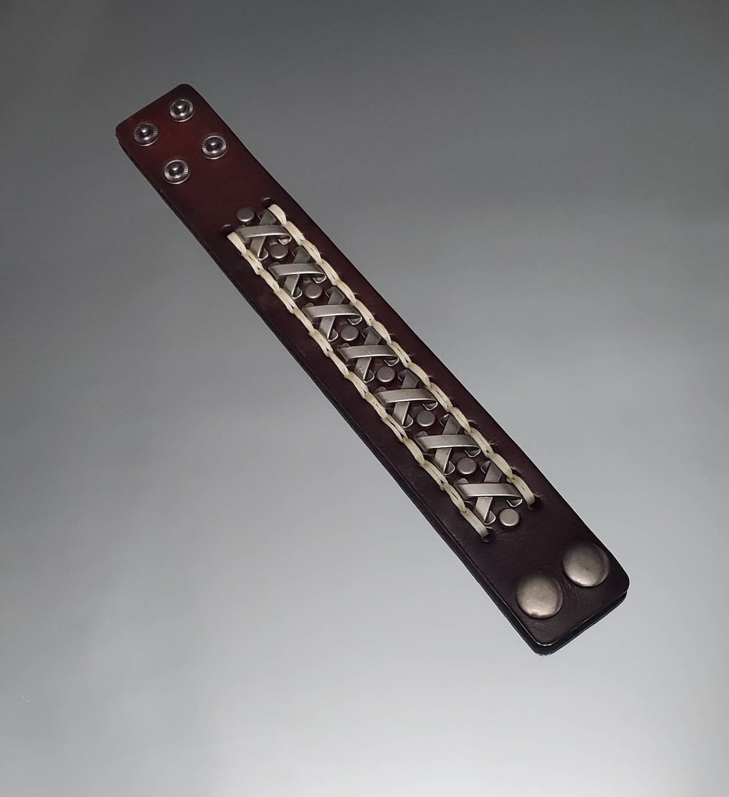 Handmade Brown Leather Bracelet