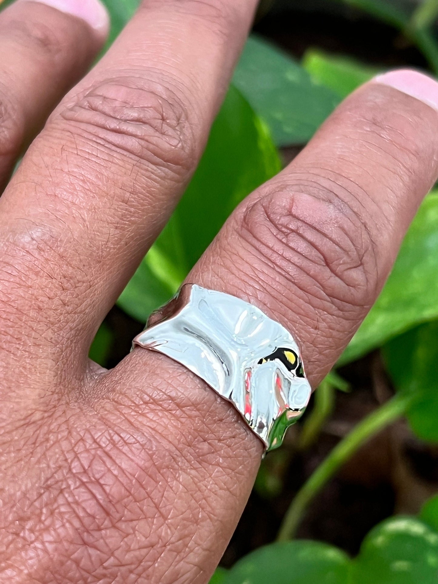 The Foil Band, Men's Ring, Sterling Silver Men's Ring, Gift for him, Engagement Band for Men, Unisex, Wedding 12.5mm