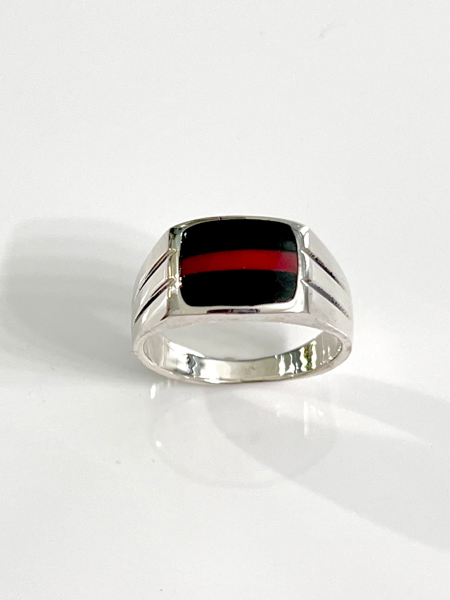Multi Stone Men's Silver Ring