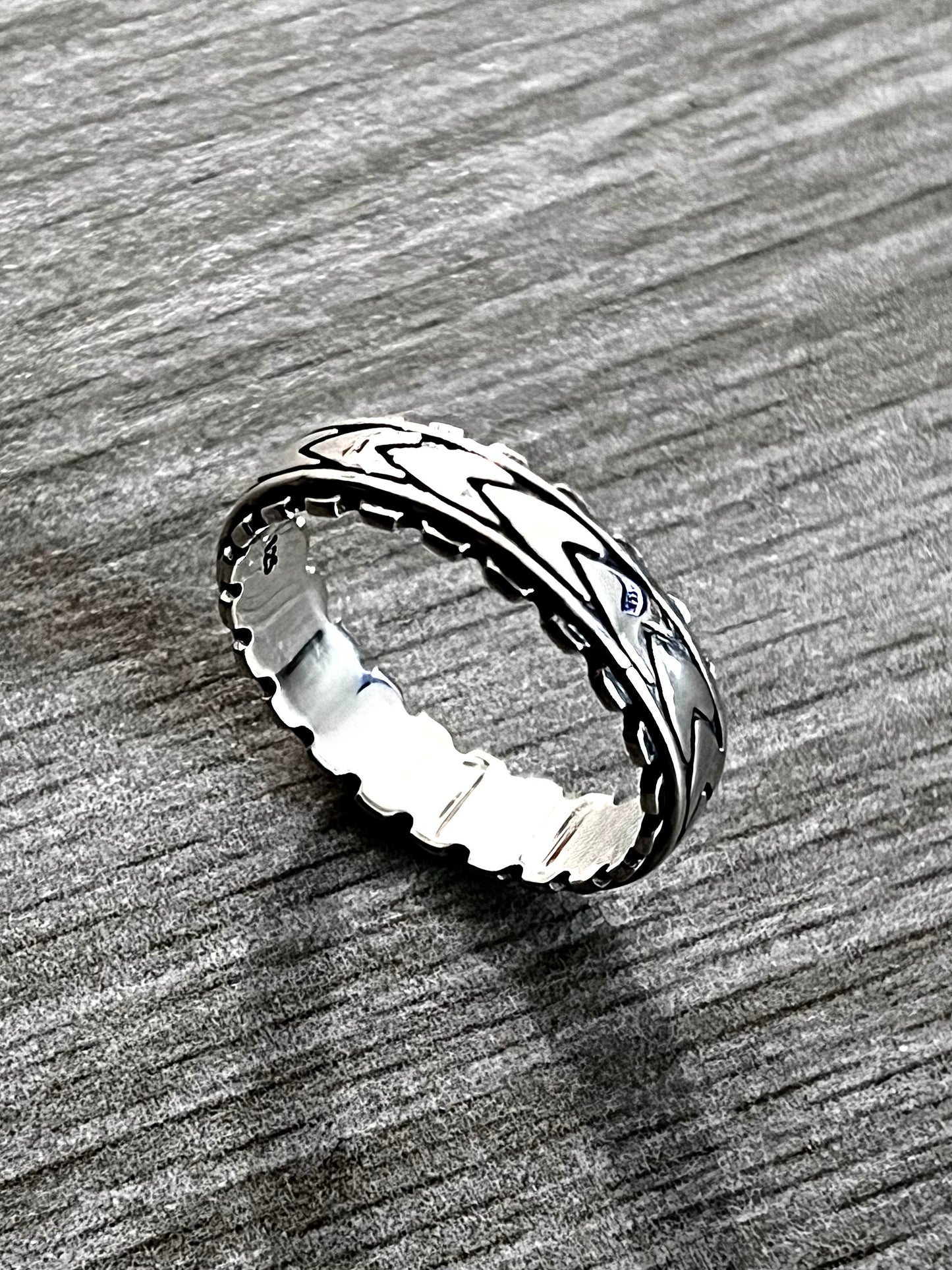 The Arrowhead Simple Men's Ring, Double Crown Heartrd Sterling Silver Men's Ring, Gift for him, Engagement Band for Men, Unisex, Wedding