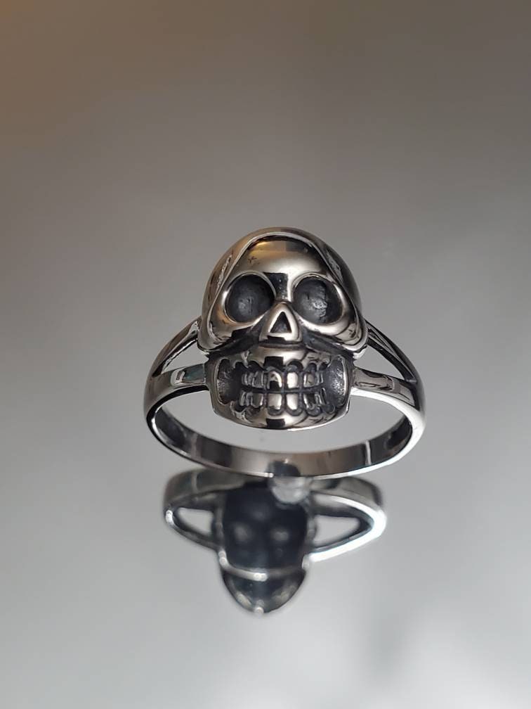 Large Skull Sterling Silver Ring 925 Ring