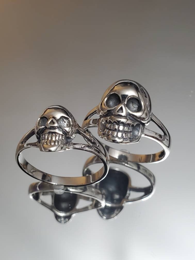Large Skull Sterling Silver Ring 925 Ring