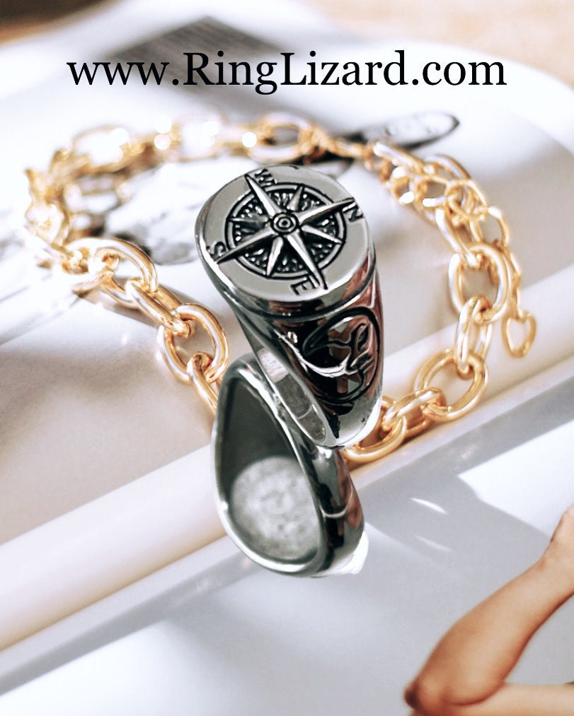 Masculine Compass Men's Ring