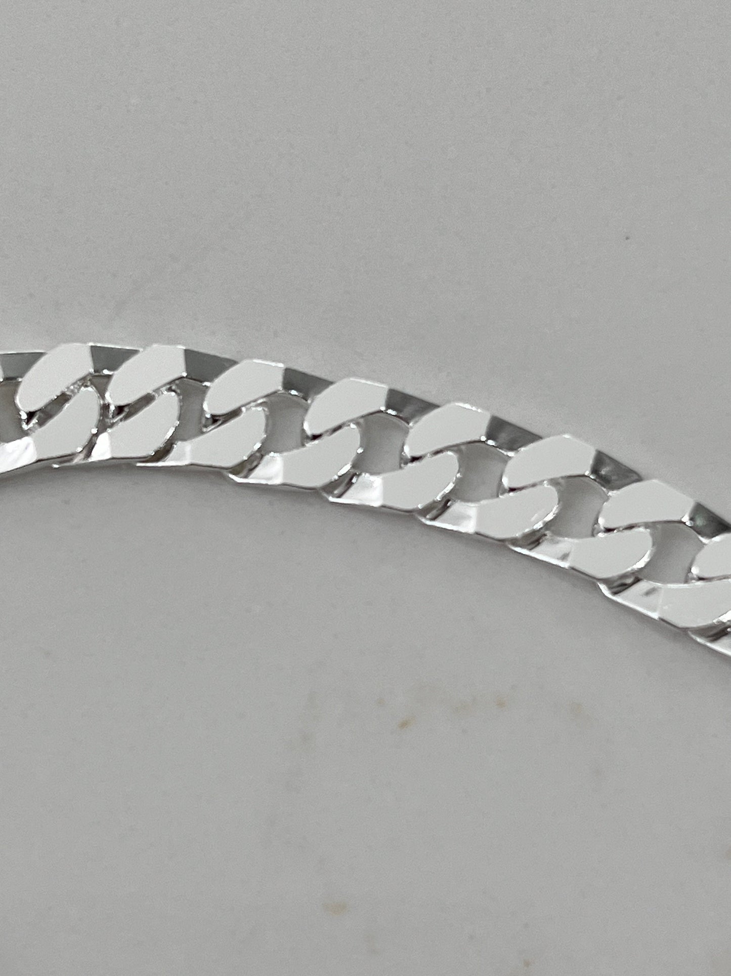 Women's/Men's Square Link Bracelet, Chic and Trendy Bracelet, Never Tarnish, Sterling Silver, Unisex, Jewelry