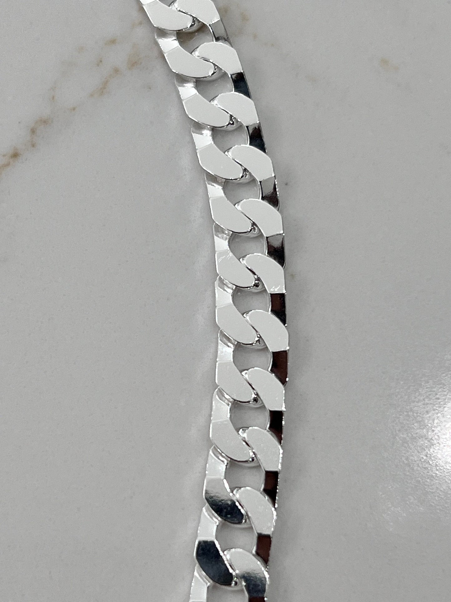 Women's/Men's Square Link Bracelet, Chic and Trendy Bracelet, Never Tarnish, Sterling Silver, Unisex, Jewelry