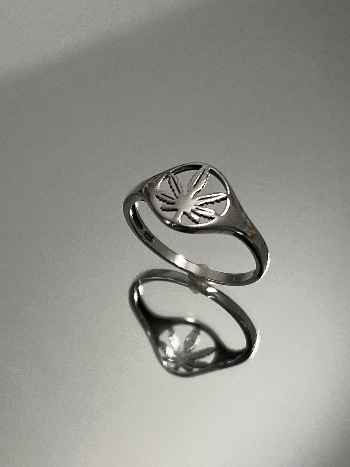 Marijuana Ring Sterling Silver Men & Women's Ring