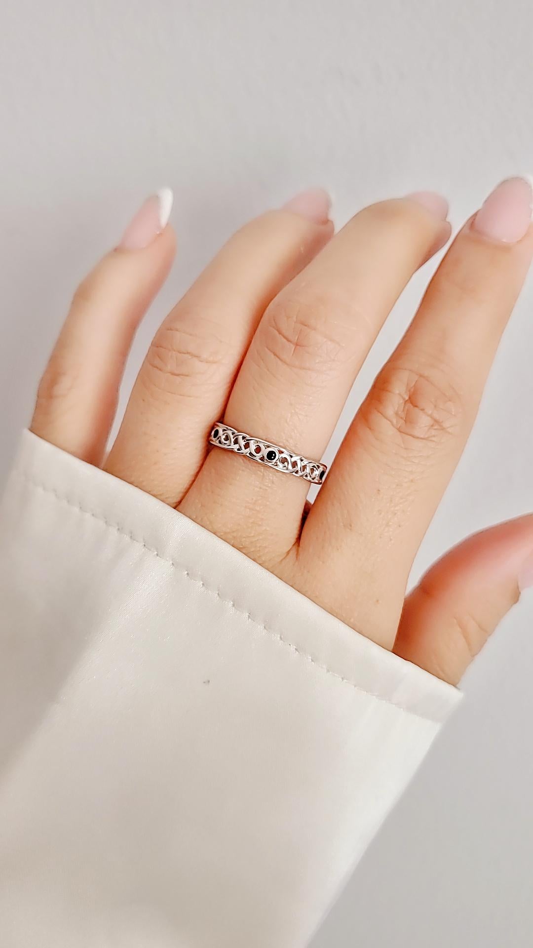 Sterling Silver Celtic Onyx Ring Braided Thumb Band | 925 Stamped | High Polish Finish