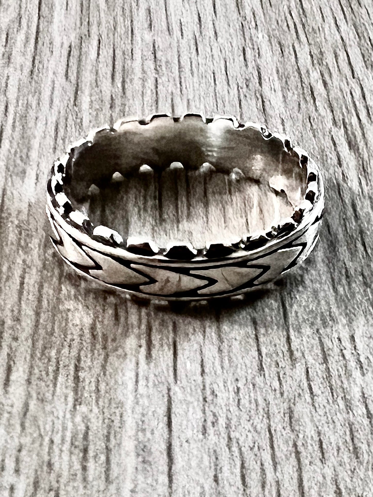 The Arrowhead Simple Men's Ring, Double Crown Heartrd Sterling Silver Men's Ring, Gift for him, Engagement Band for Men, Unisex, Wedding