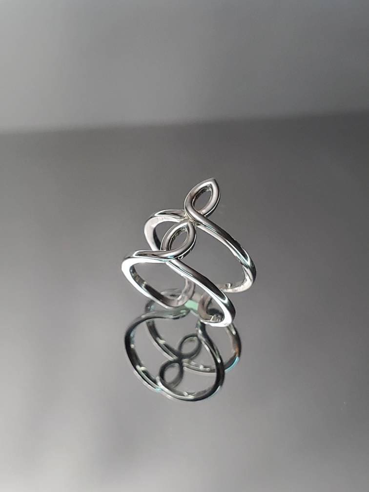 Sterling Silver Women's Ring, Boho Chic 925 Adjustable Band, Bali Ring, Bohemian Ring, Statement Ring