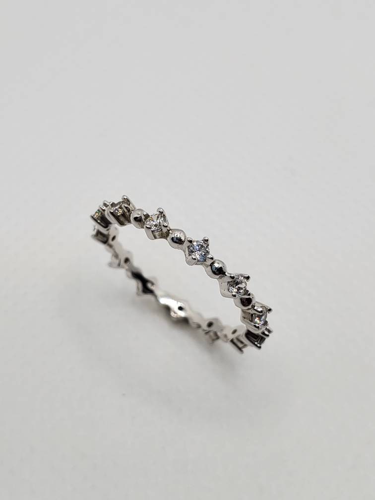 Sterling Silver Thin Ring, Eternity Band, Promise ring, 925 stamped, Anniversary Engagement Ring, non Tarnish, size 2 to 14