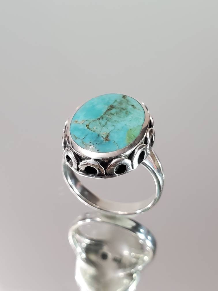 Turquoise Natural Stone Bohemian Ring
