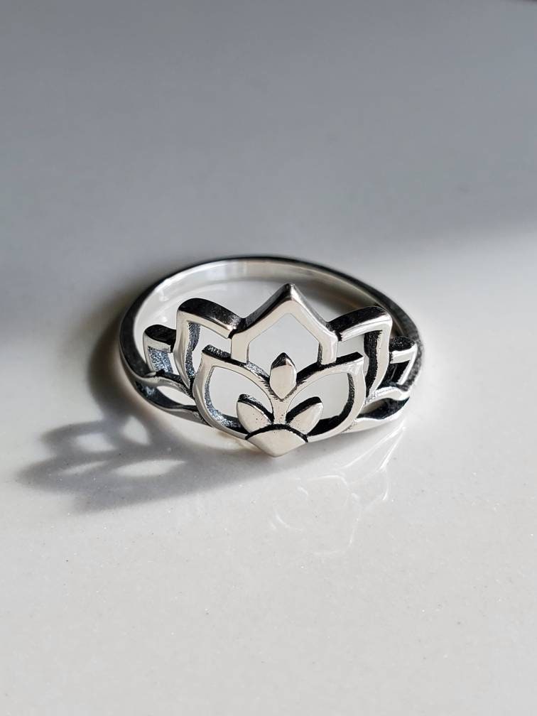 Mandala Crown 925 Sterling Silver Women Ring