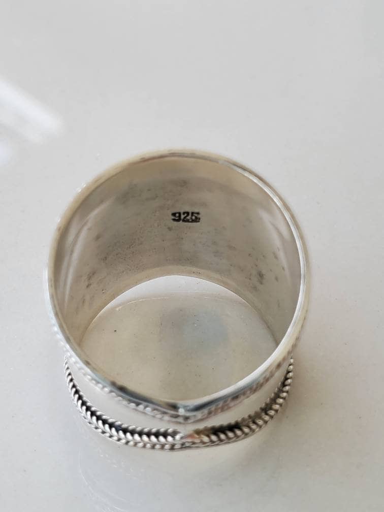 Turquoise Ring, Sterling Silver Women Ring