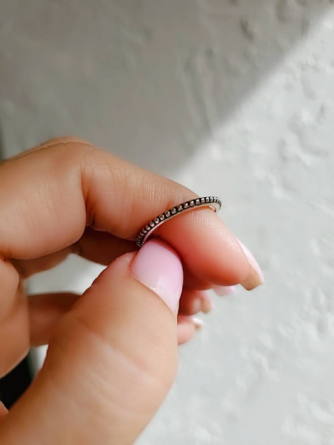 Bead Band, 2mm Sterling Silver Ring