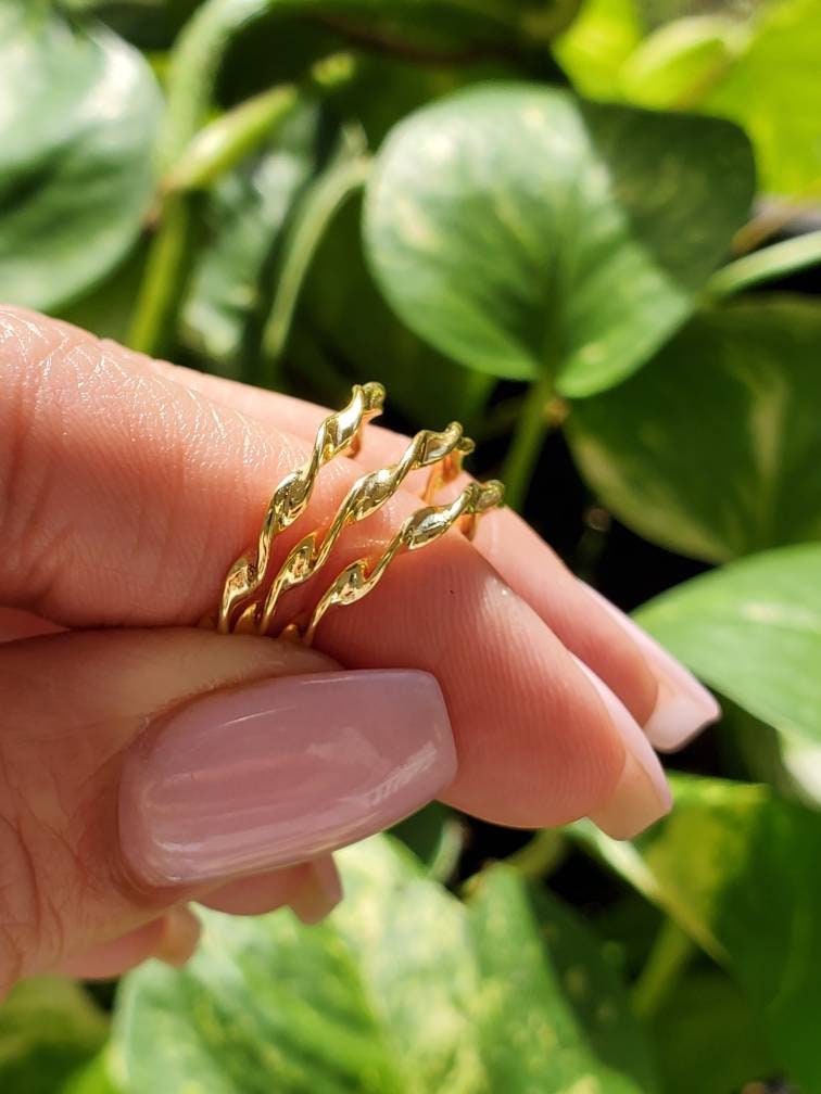 Gold Thin Sterling Silver Ring