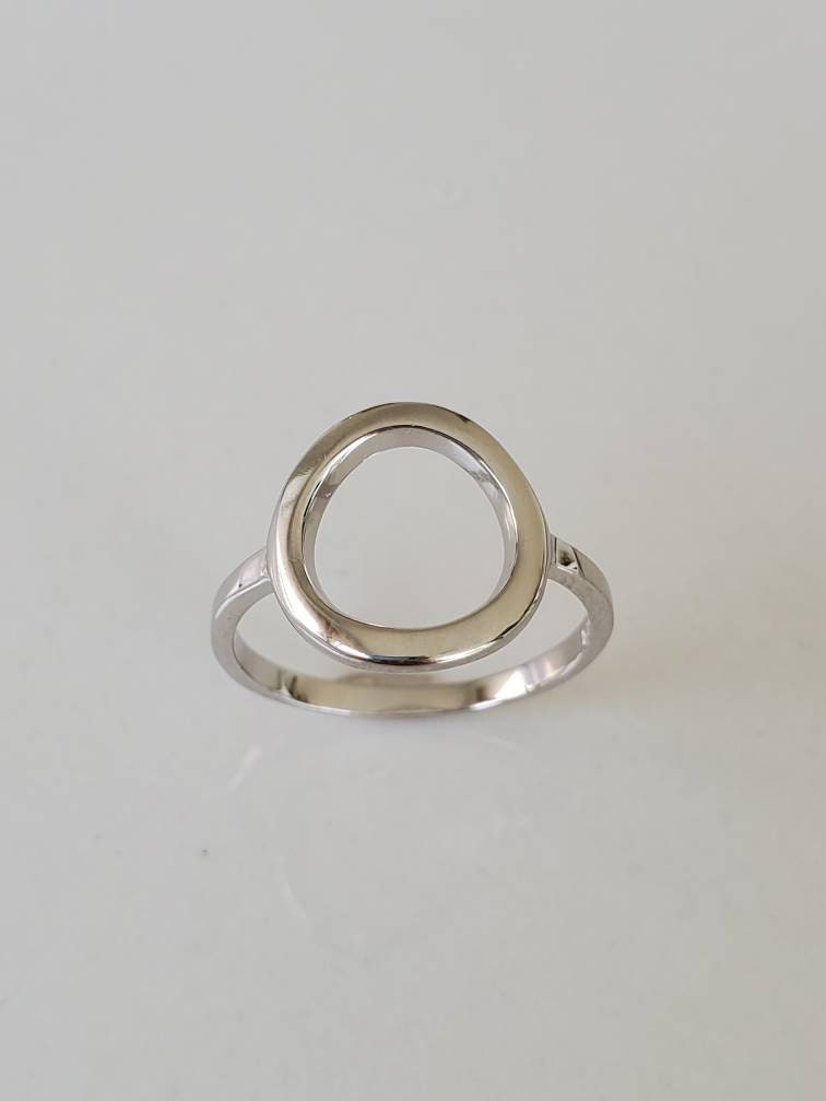 Open Circle Sterling Silver Women Ring
