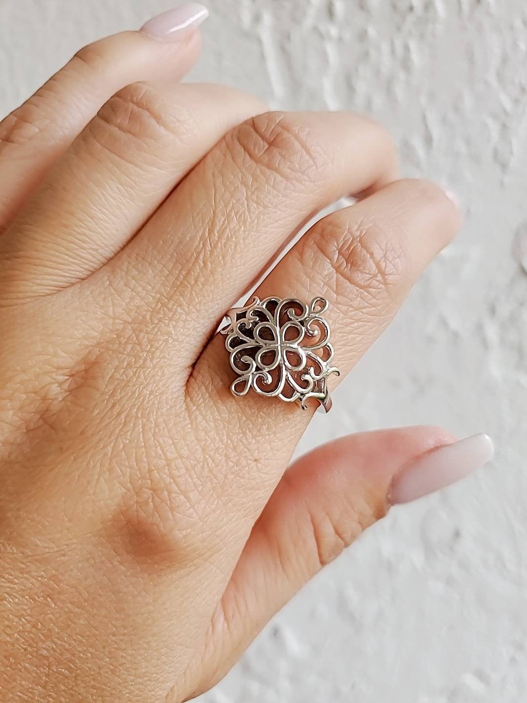 Filigree Sterling Silver Women Ring